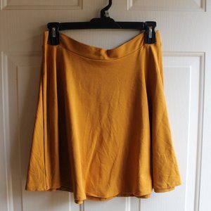 Charlotte Russe Mustard Skater Skirt